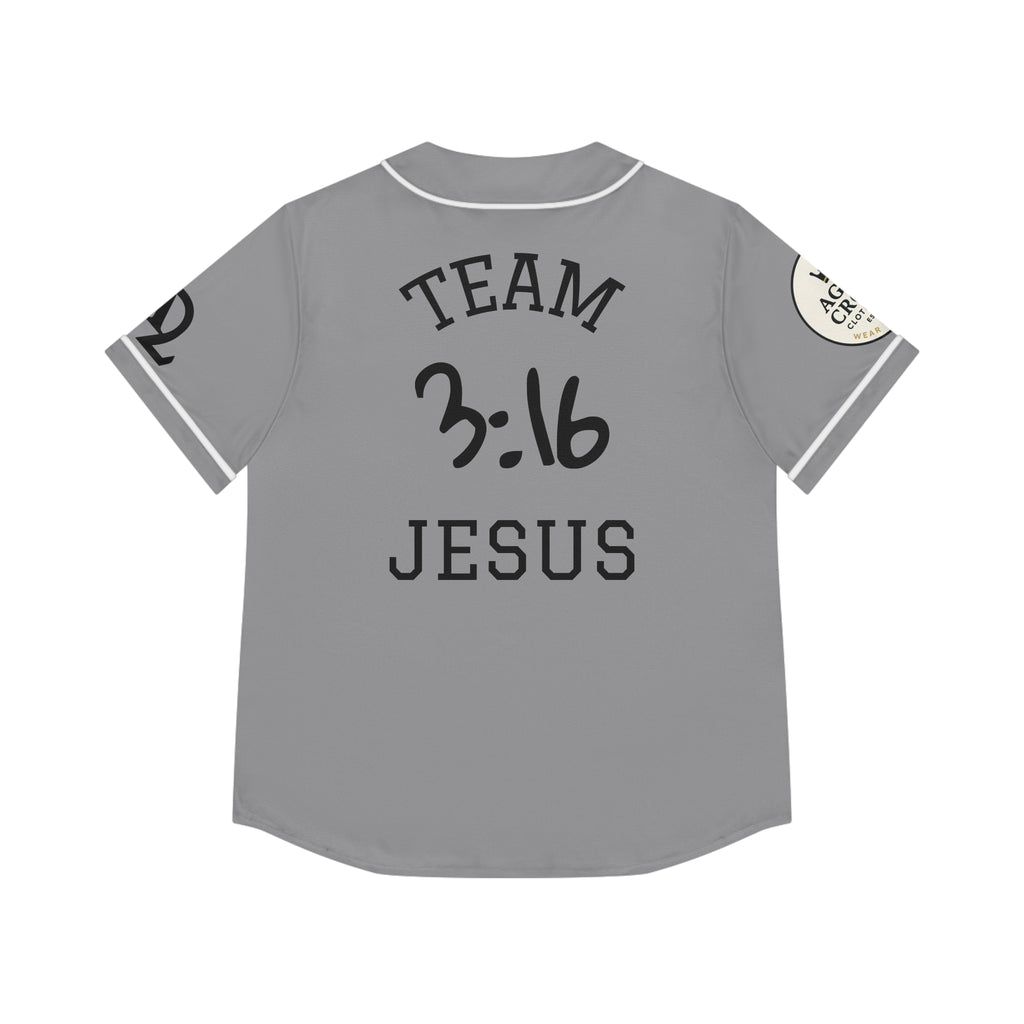 Team Jesus Baseball Jersey – Women's Faith Christian Bib Number 3:16