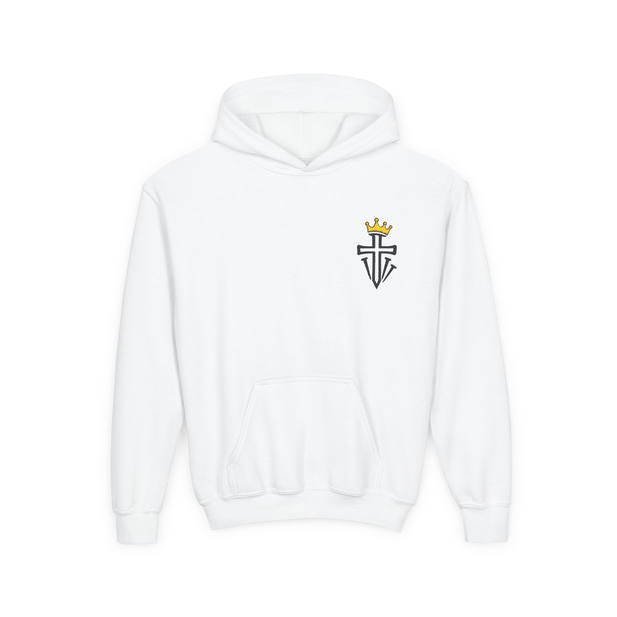 Cross and Crown Youth Hoodie — Christian Youth Sweatshirt