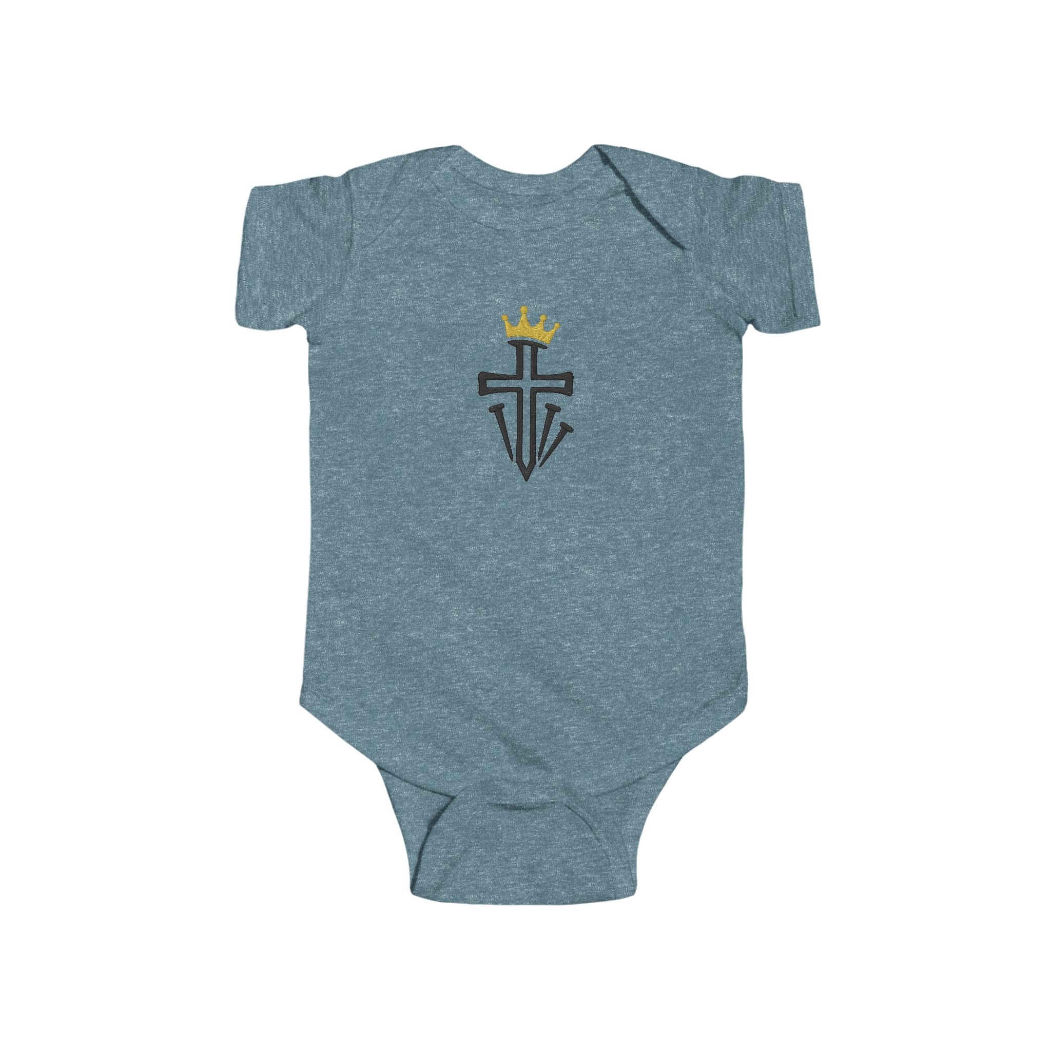 Baby Bodysuit - Crowned Cross Emblem | Infant Fine Jersey Onesie
