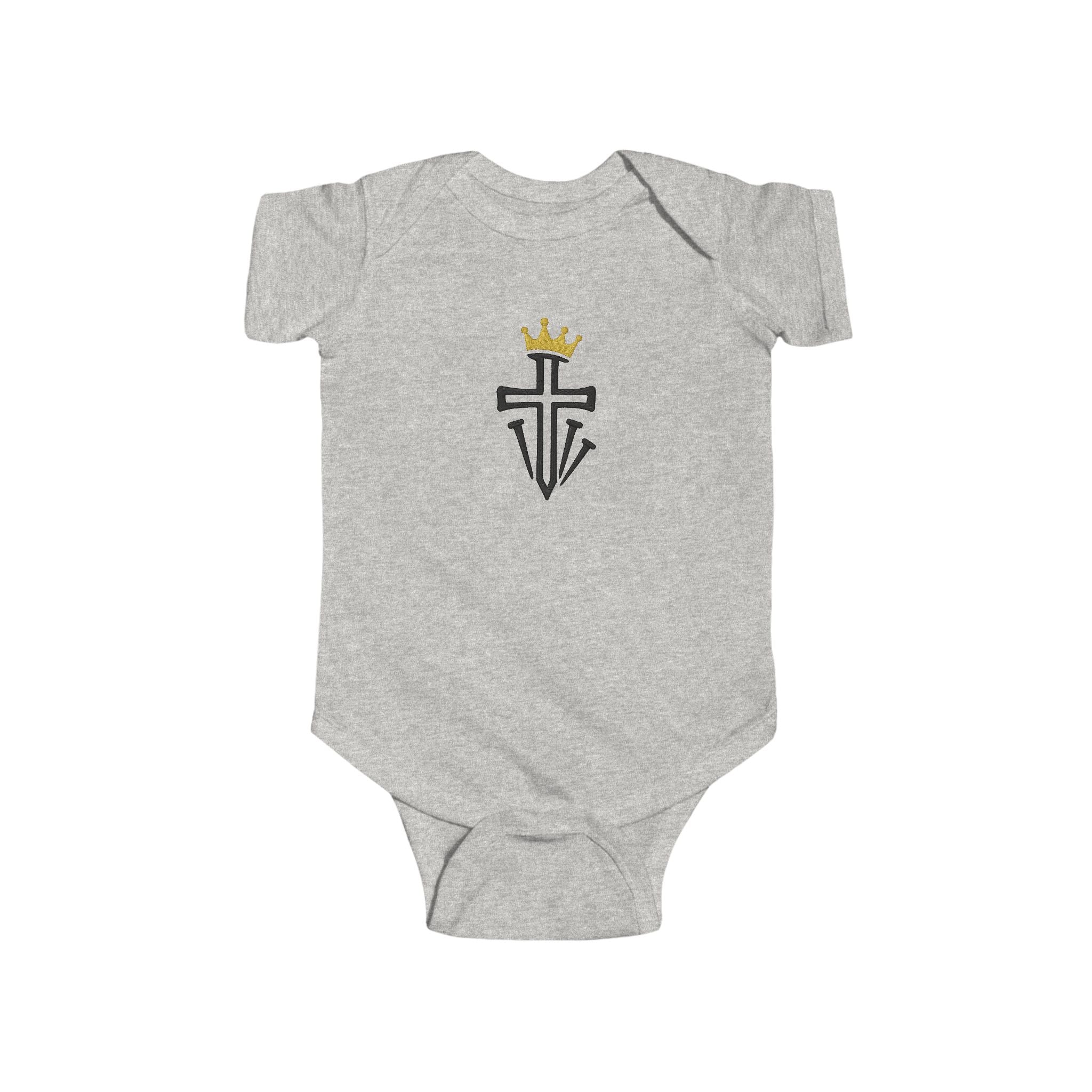 Baby Bodysuit - Crowned Cross Emblem | Infant Fine Jersey Onesie