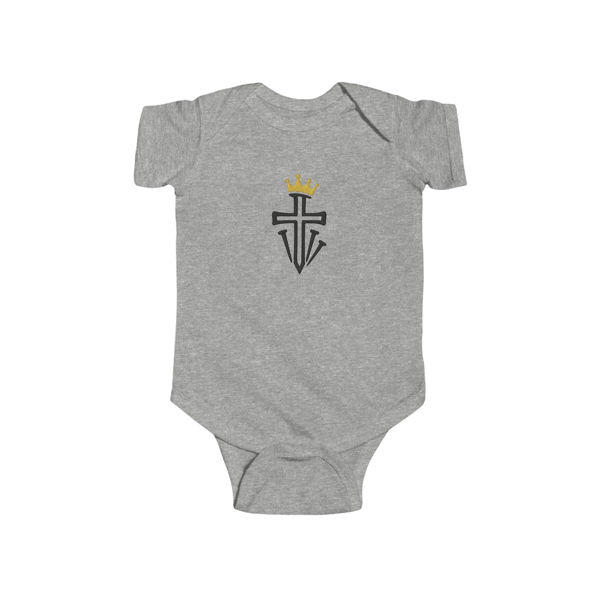 Baby Bodysuit - Crowned Cross Emblem | Infant Fine Jersey Onesie