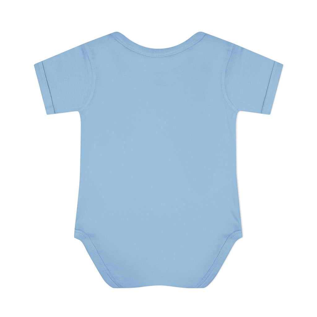 Faith Cross Infant Bodysuit — Baby Onesie with Vertical "faith" Script