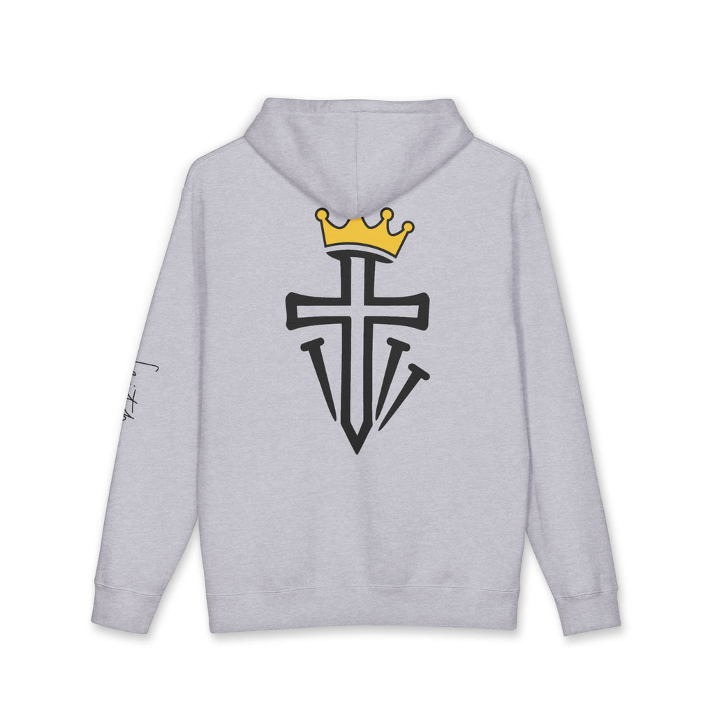 Crowned Cross Hoodie — Christian Faith Graphic Hooded Sweatshirt