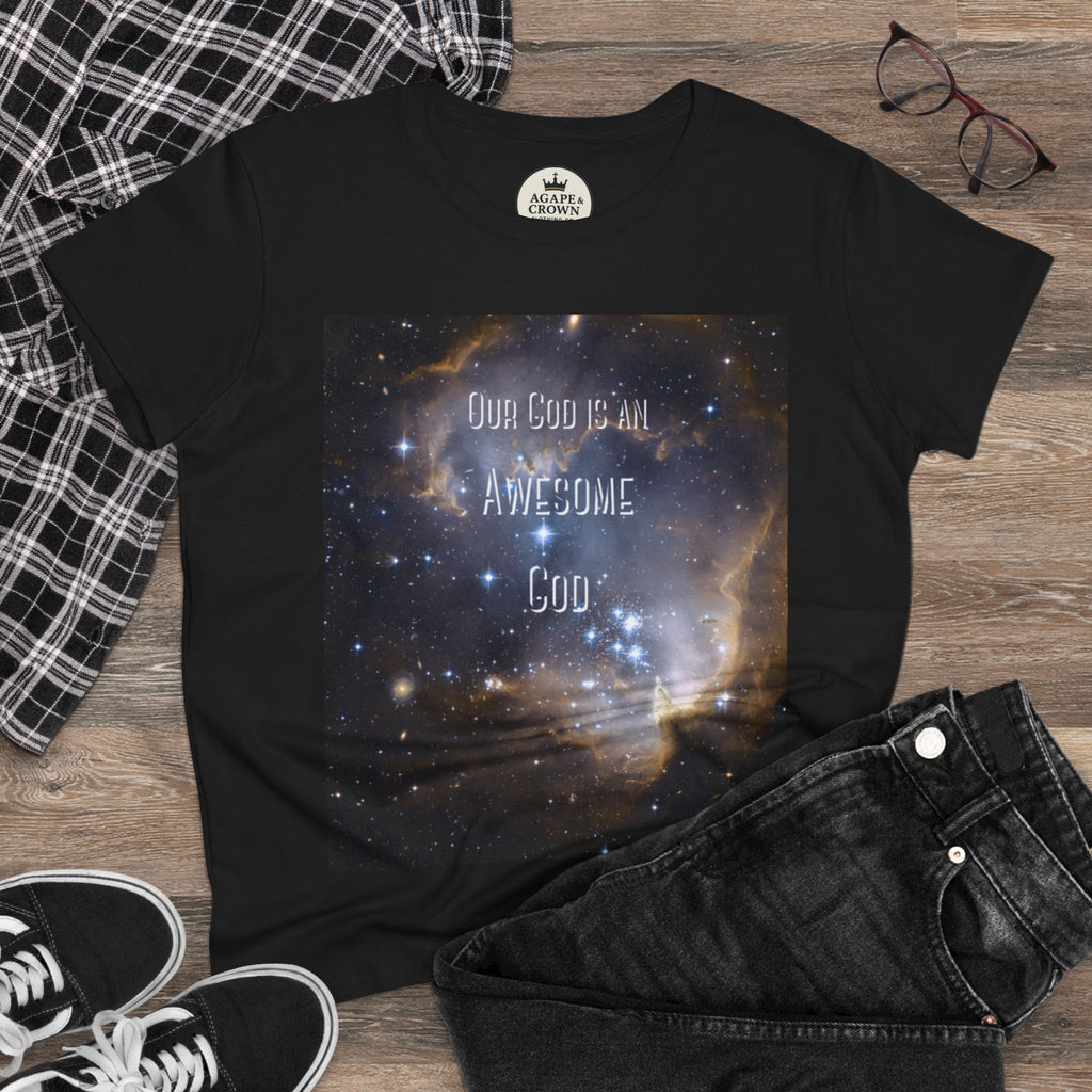 Awesome God Women's Midweight Cotton T-Shirt
