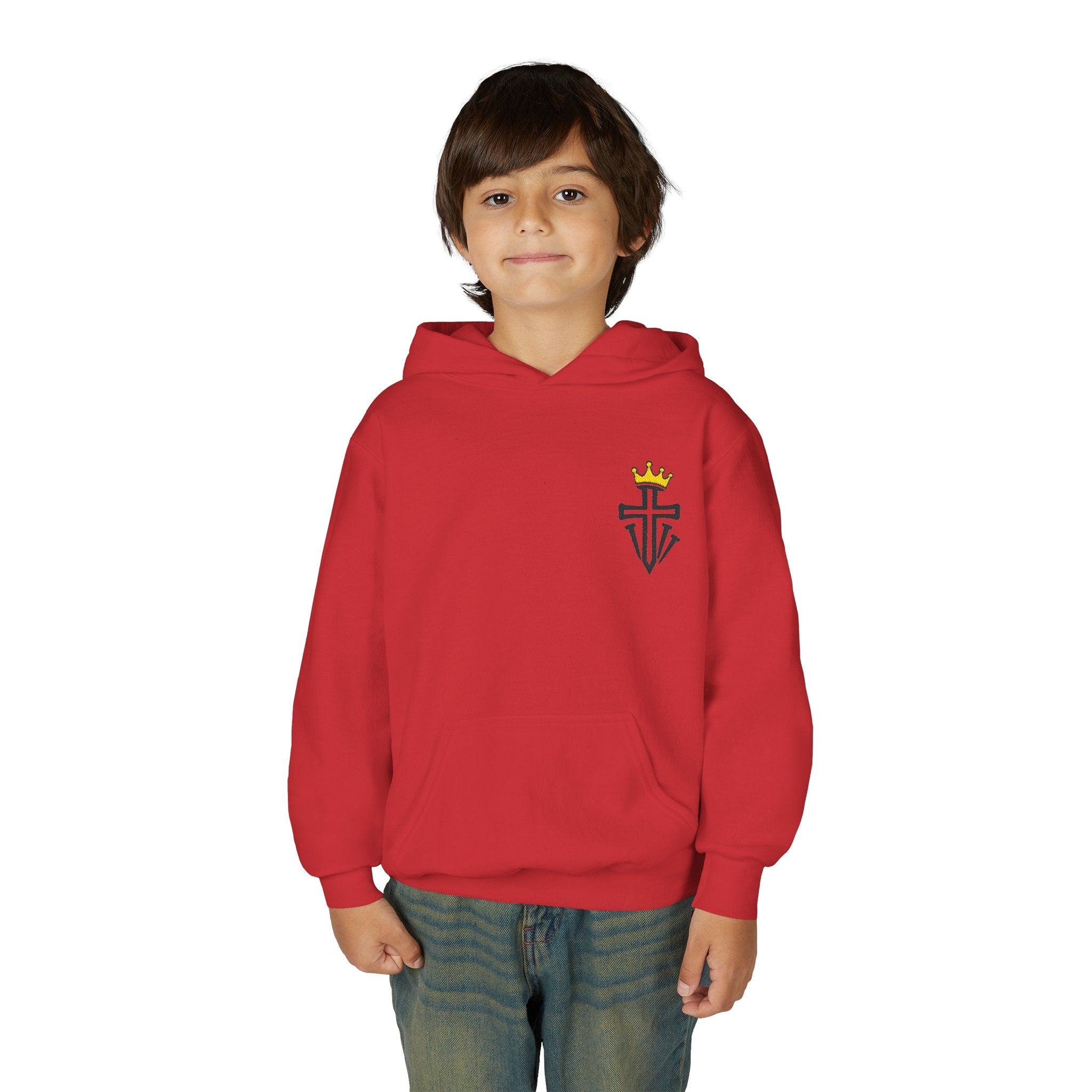 Cross and Crown Youth Hoodie — Christian Youth Sweatshirt