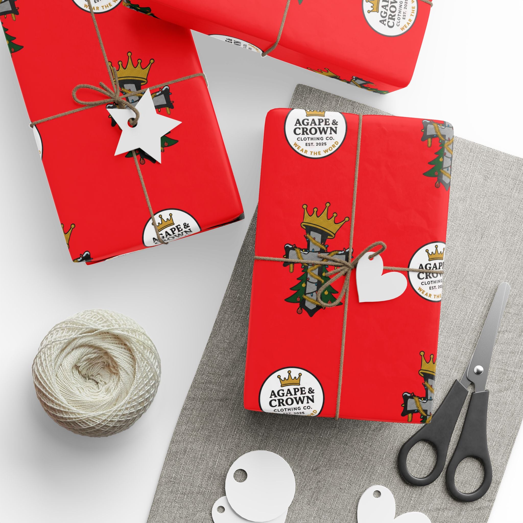 Crowned Cross  Holiday Gift Wrap