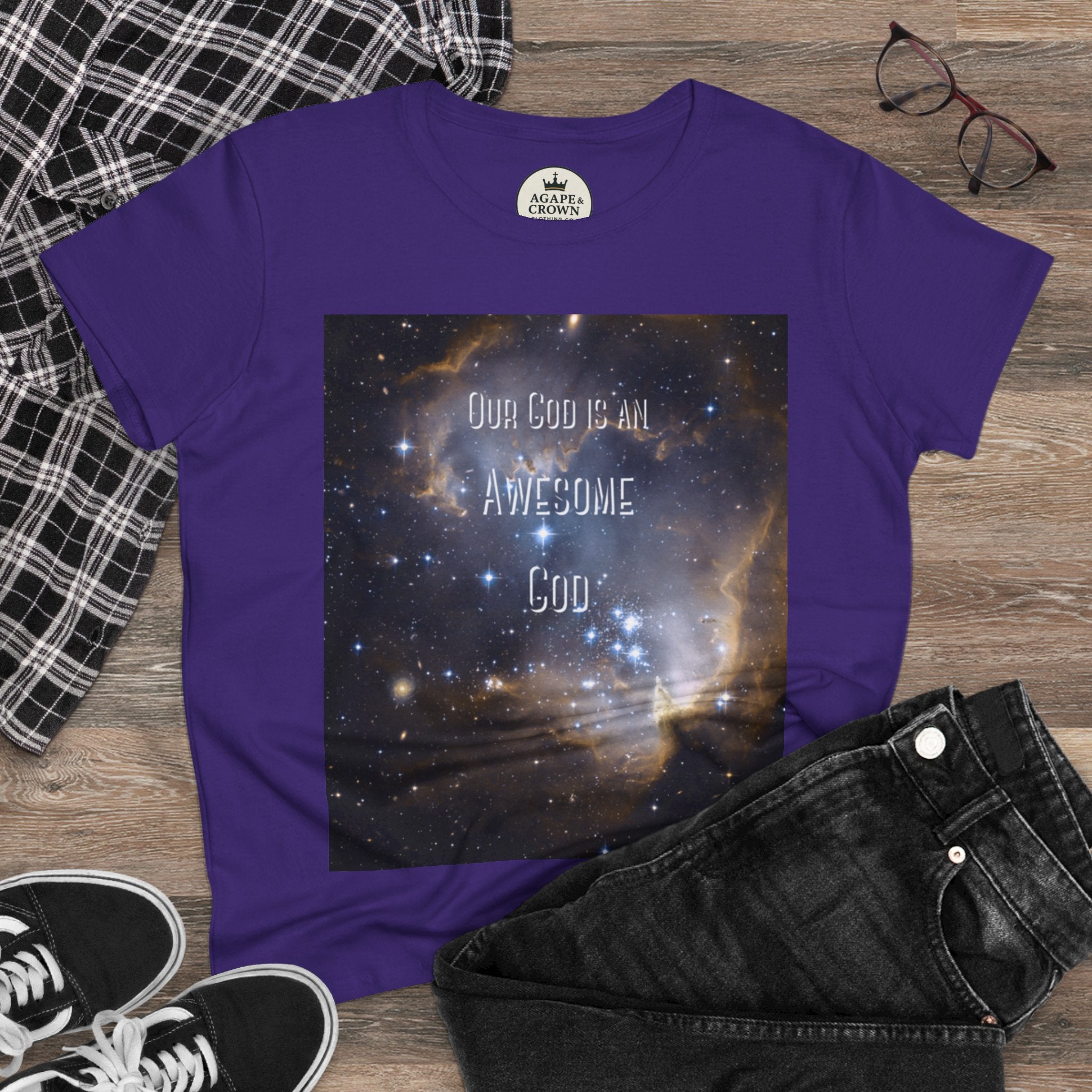 Awesome God Women's Midweight Cotton T-Shirt