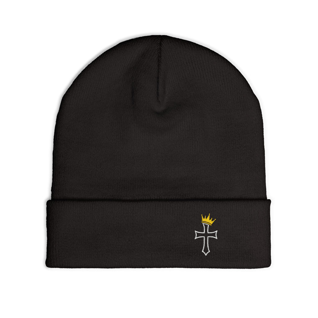 ACCC Embroidered Crown Cross Knit Beanie