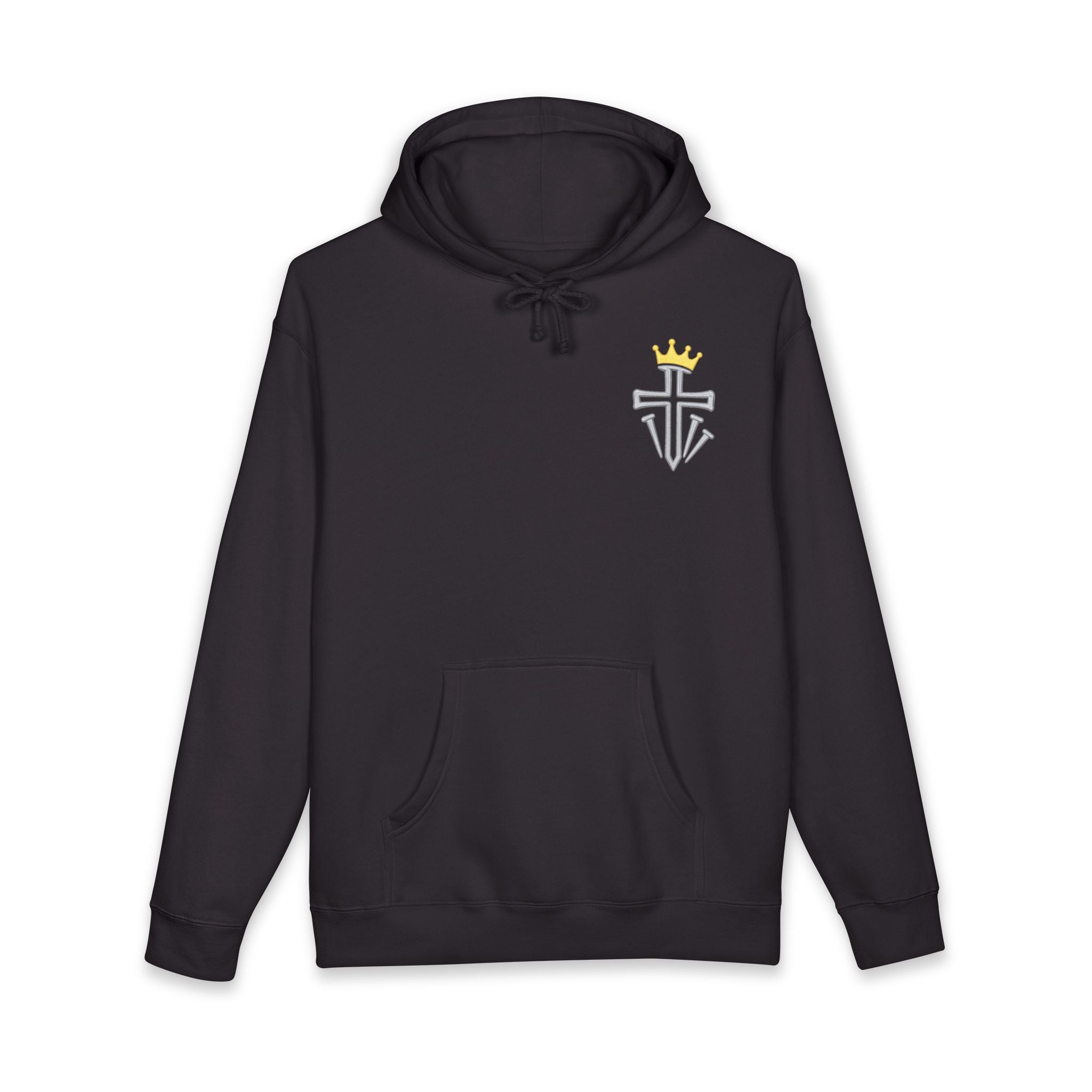 Jesus Is King Hoodie – Christian Faith Pullover with Crown Script