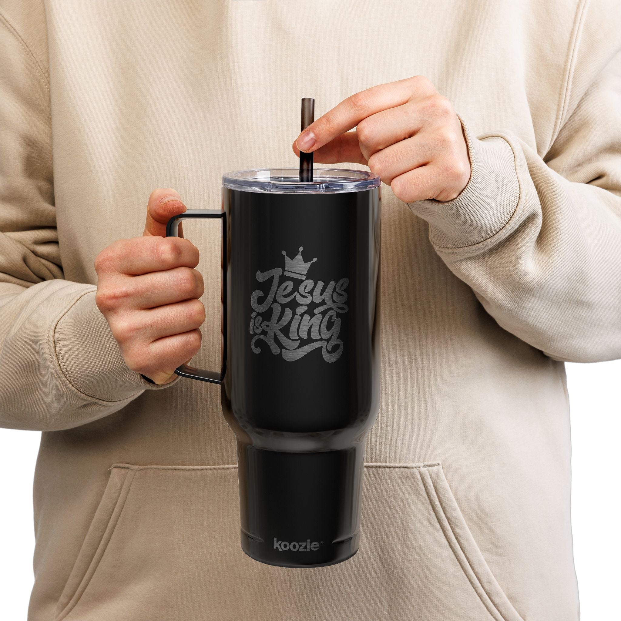40oz Insulated "Jesus is King" Tumbler with Lid l