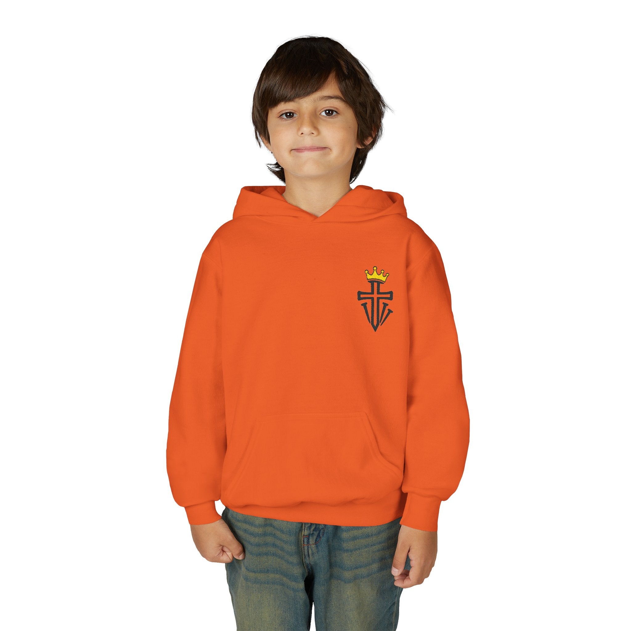 Cross and Crown Youth Hoodie — Christian Youth Sweatshirt