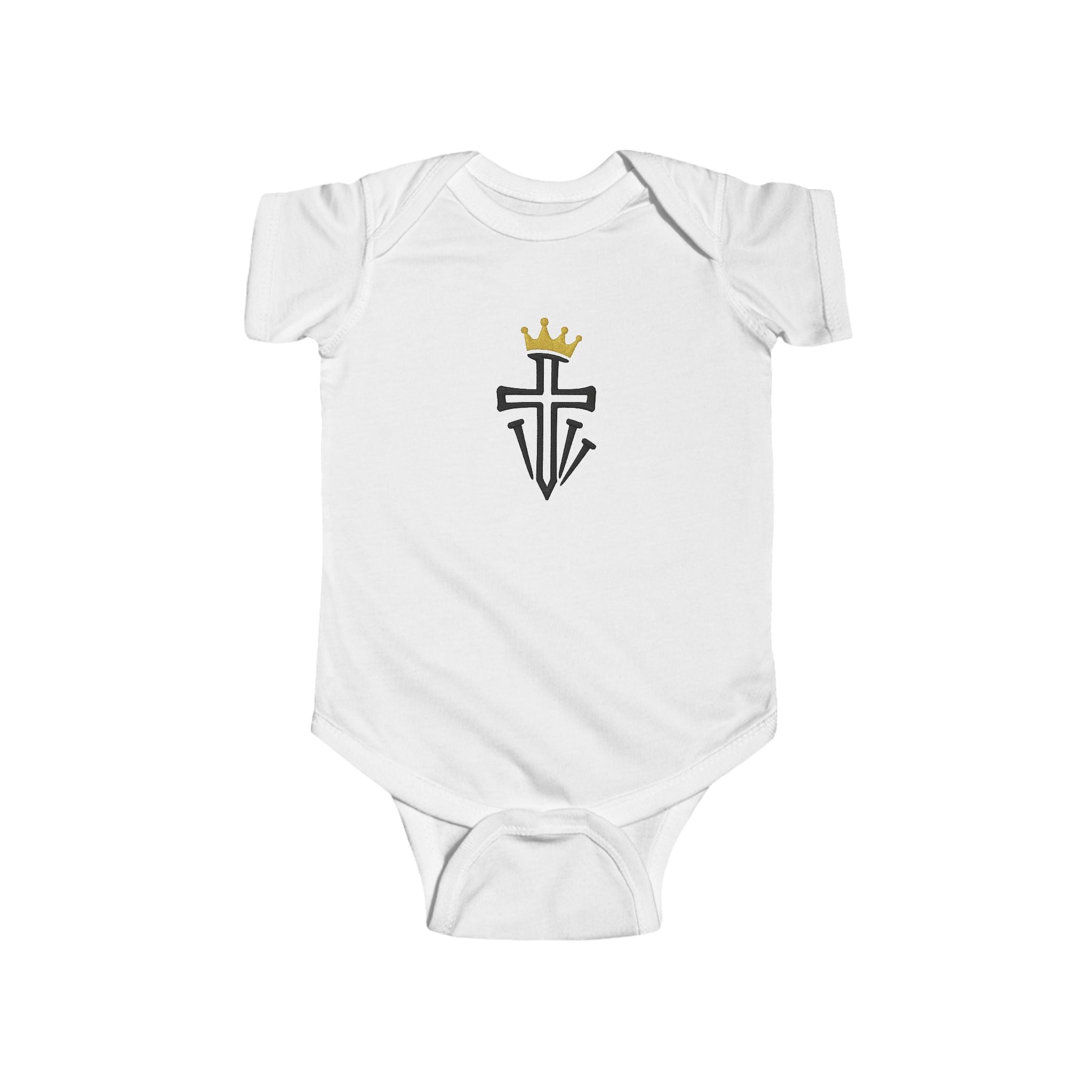 Baby Bodysuit - Crowned Cross Emblem | Infant Fine Jersey Onesie