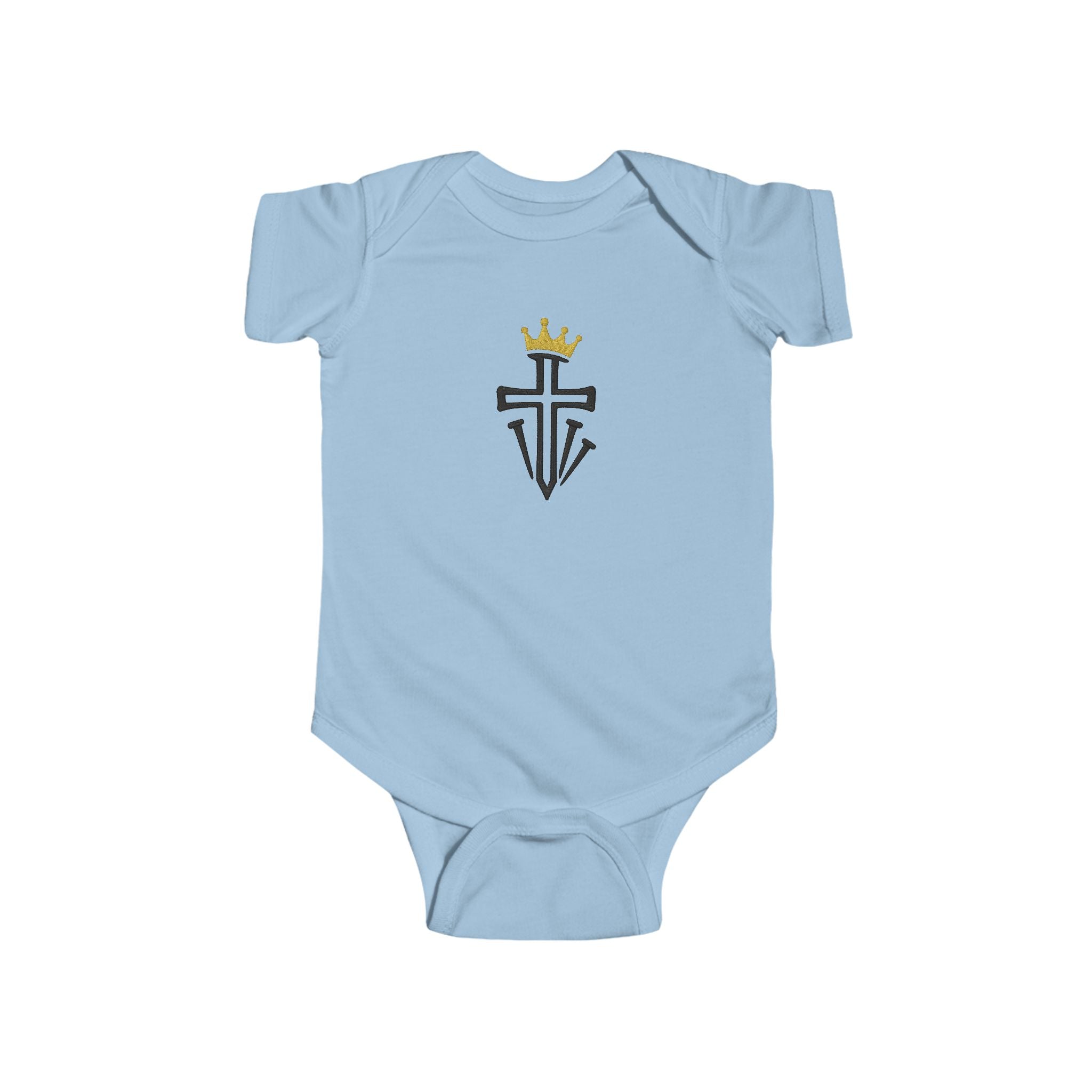 Baby Bodysuit - Crowned Cross Emblem | Infant Fine Jersey Onesie