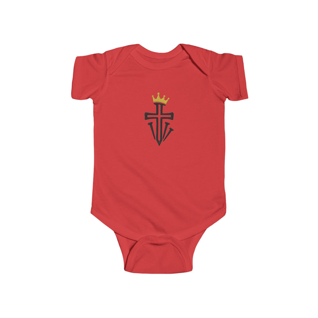 Baby Bodysuit - Crowned Cross Emblem | Infant Fine Jersey Onesie