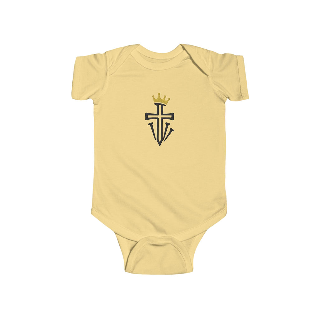 Baby Bodysuit - Crowned Cross Emblem | Infant Fine Jersey Onesie