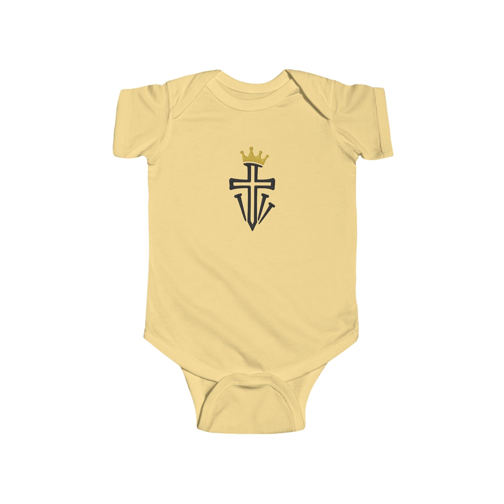 Baby Bodysuit - Crowned Cross Emblem | Infant Fine Jersey Onesie