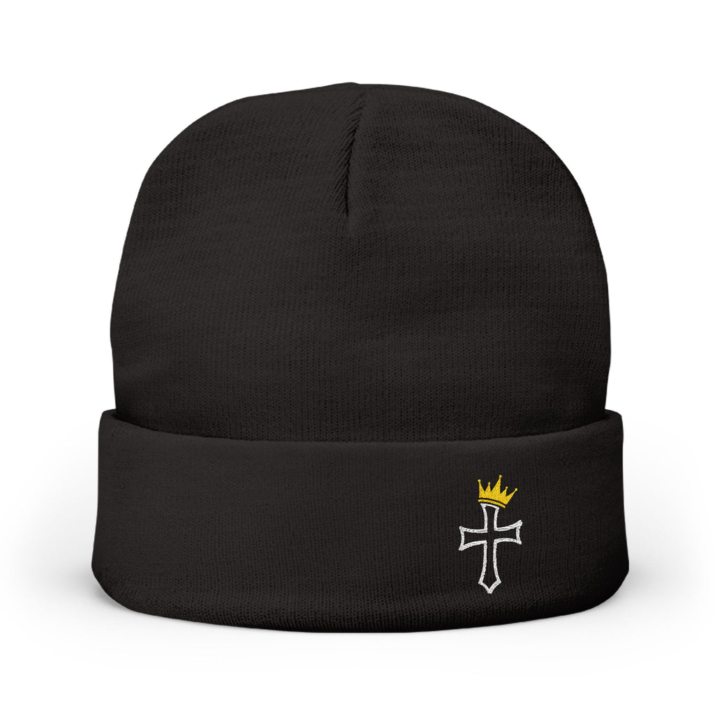 ACCC Embroidered Crown Cross Knit Beanie