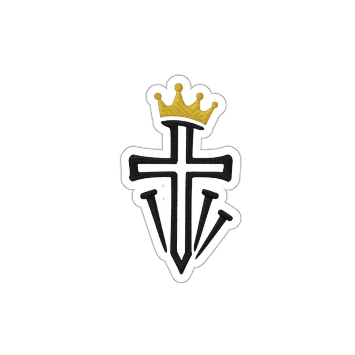 Crown Cross Die-Cut Sticker
