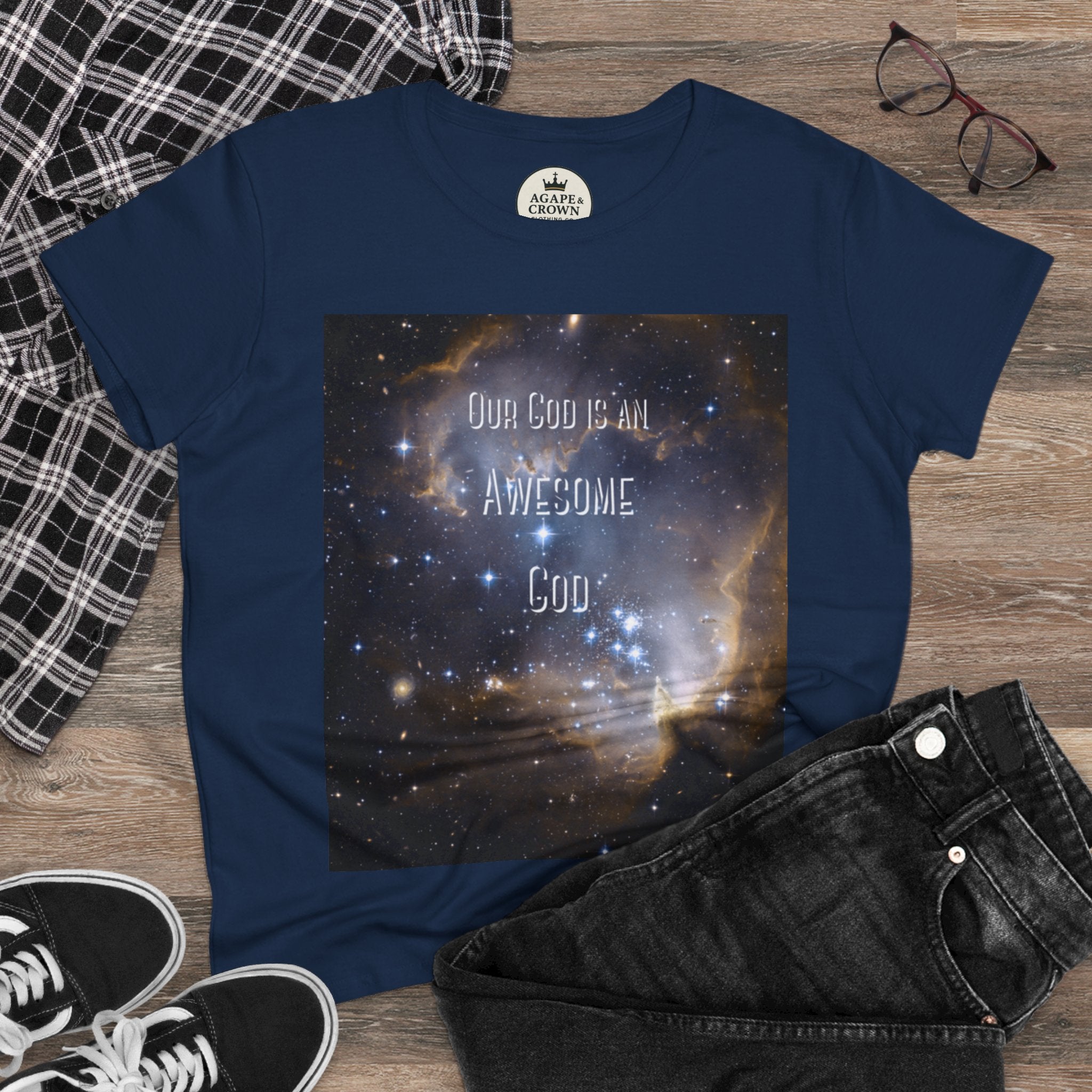 Awesome God Women's Midweight Cotton T-Shirt