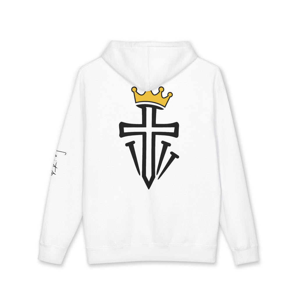 Crowned Cross Hoodie — Christian Faith Graphic Hooded Sweatshirt