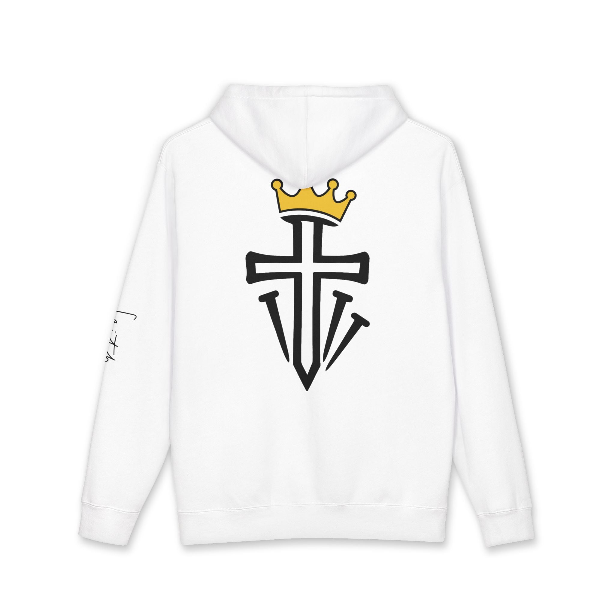 Crowned Cross Hoodie — Christian Faith Graphic Hooded Sweatshirt