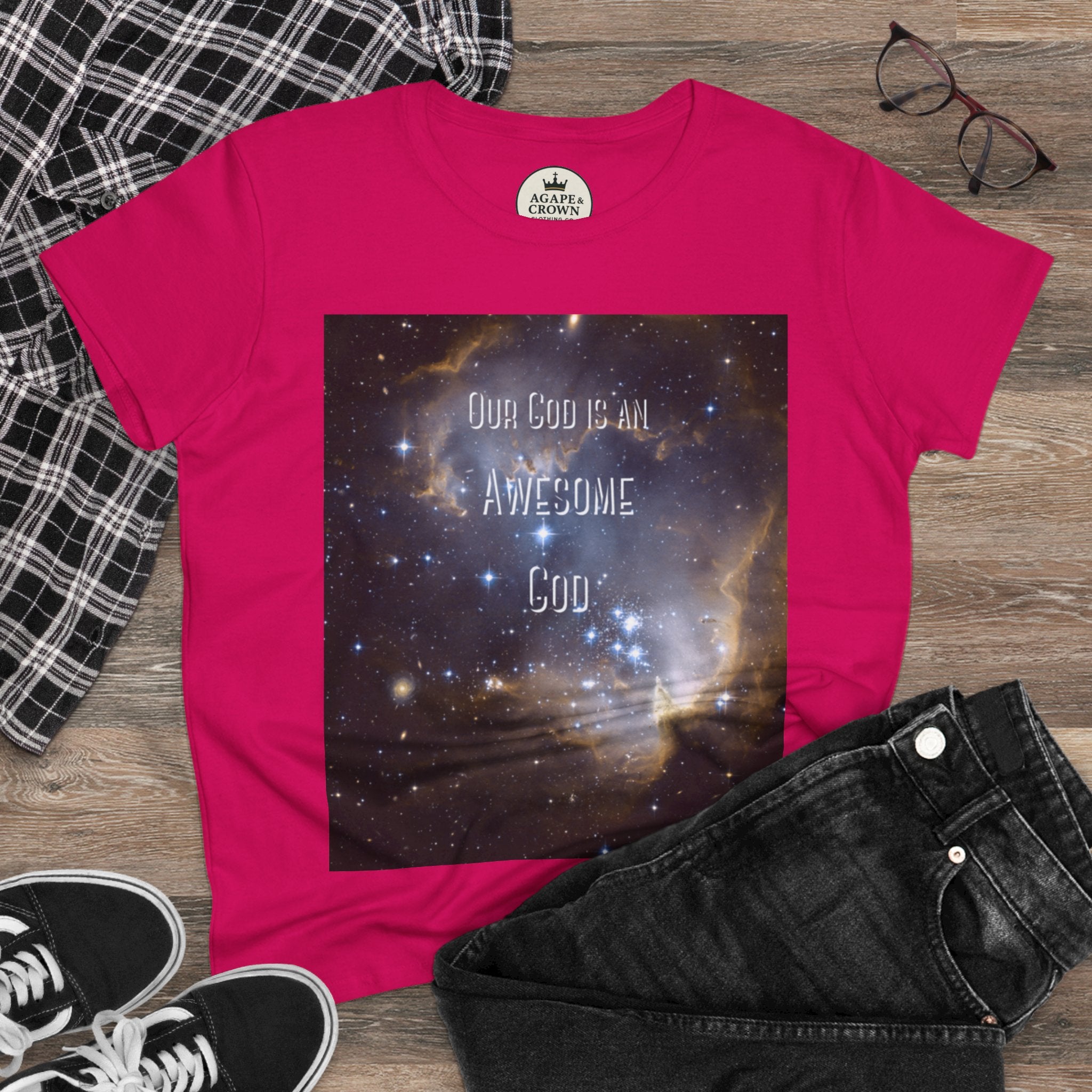 Awesome God Women's Midweight Cotton T-Shirt