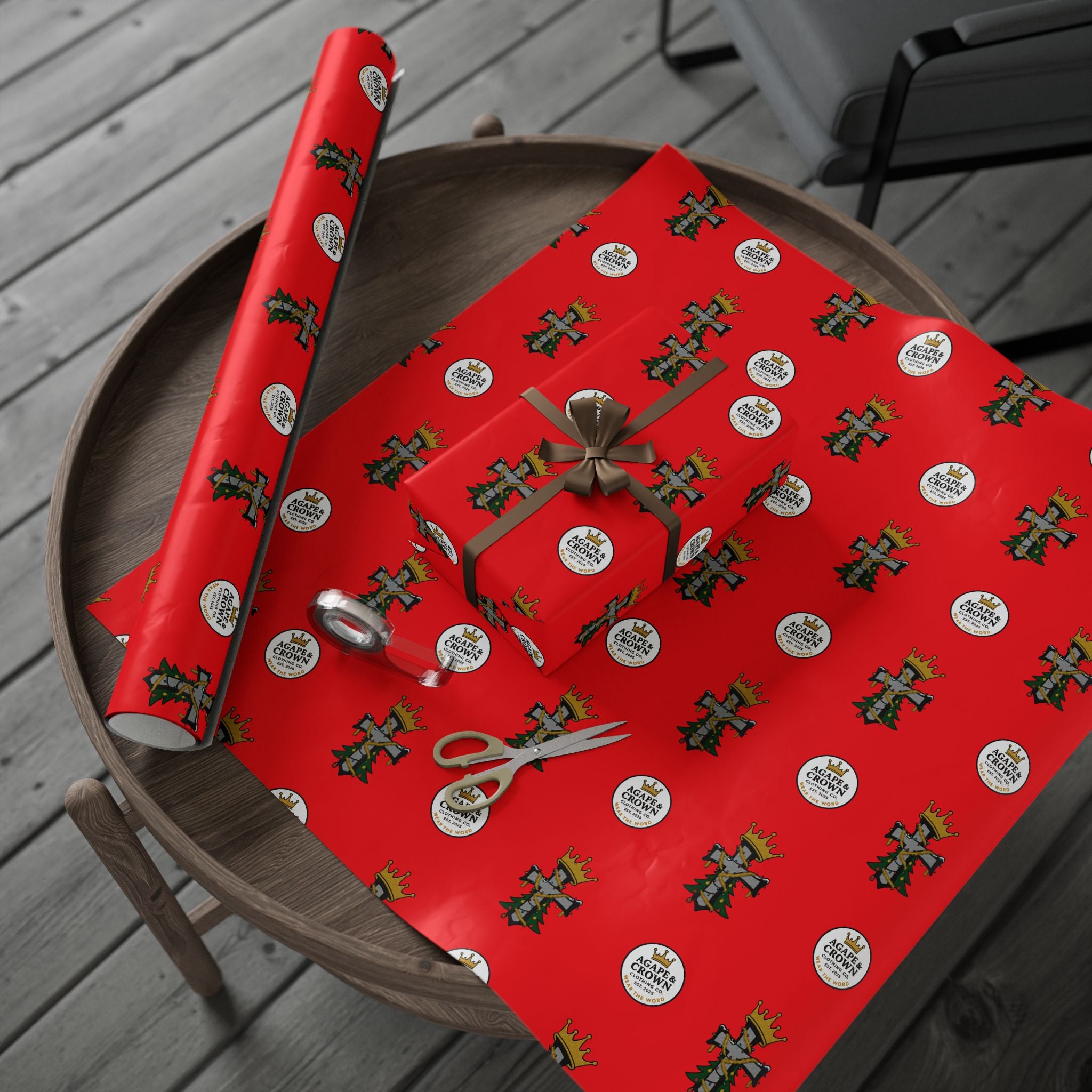 Crowned Cross  Holiday Gift Wrap