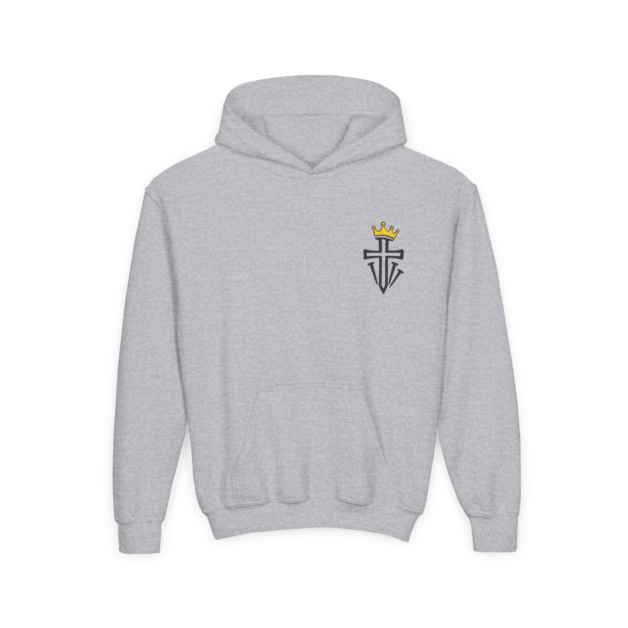 Cross and Crown Youth Hoodie — Christian Youth Sweatshirt