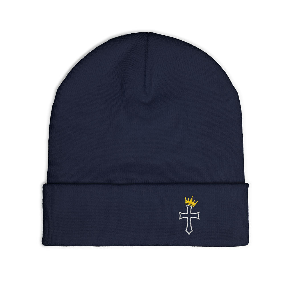 ACCC Embroidered Crown Cross Knit Beanie