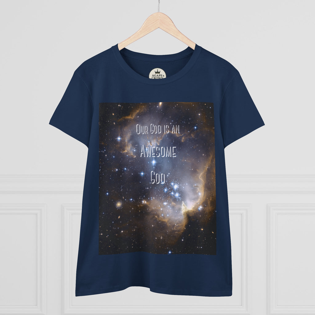 Awesome God Women's Midweight Cotton T-Shirt