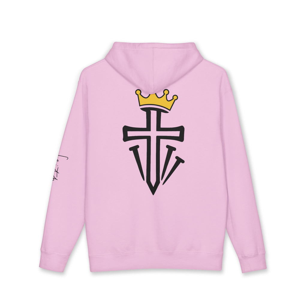 Crowned Cross Hoodie — Christian Faith Graphic Hooded Sweatshirt