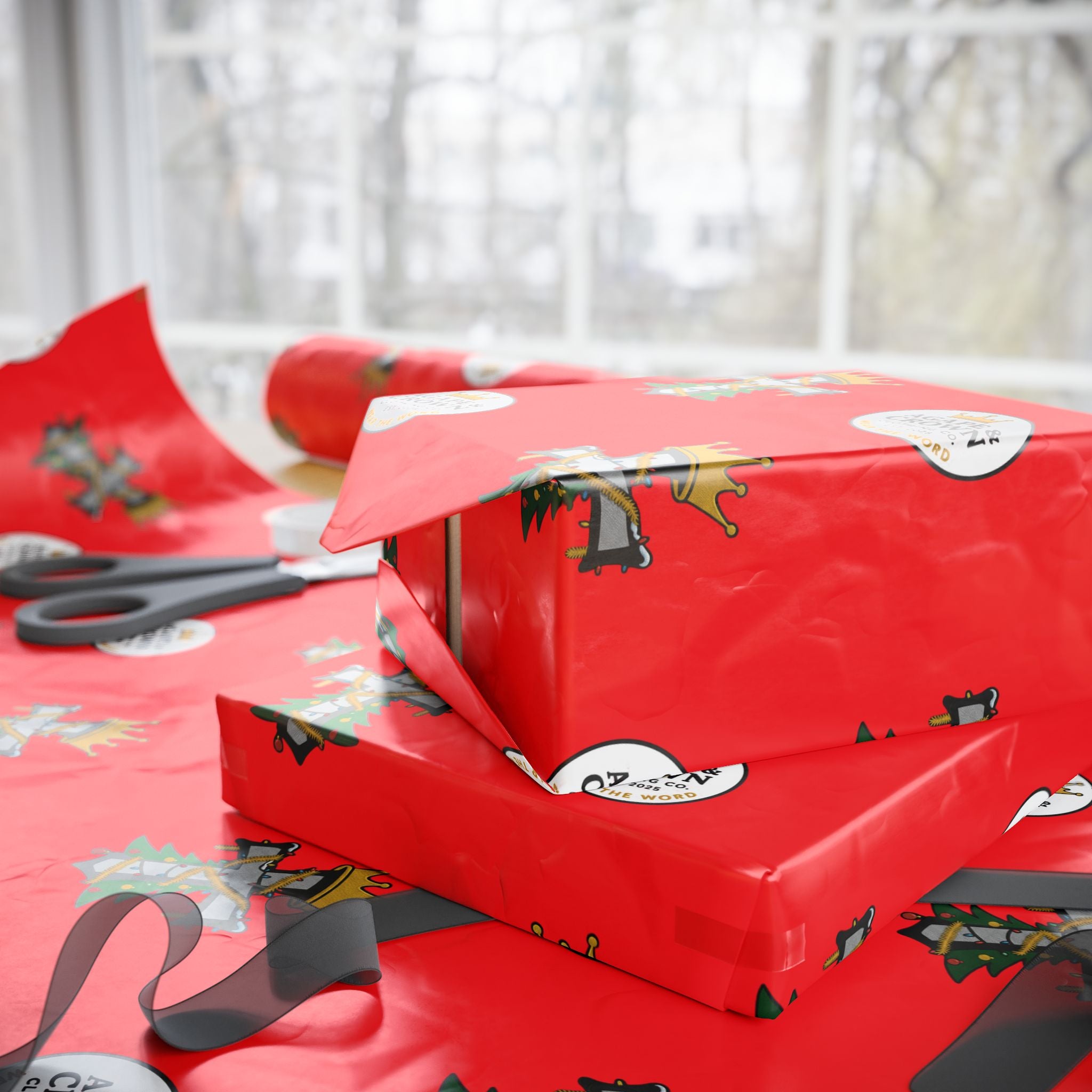 Crowned Cross  Holiday Gift Wrap
