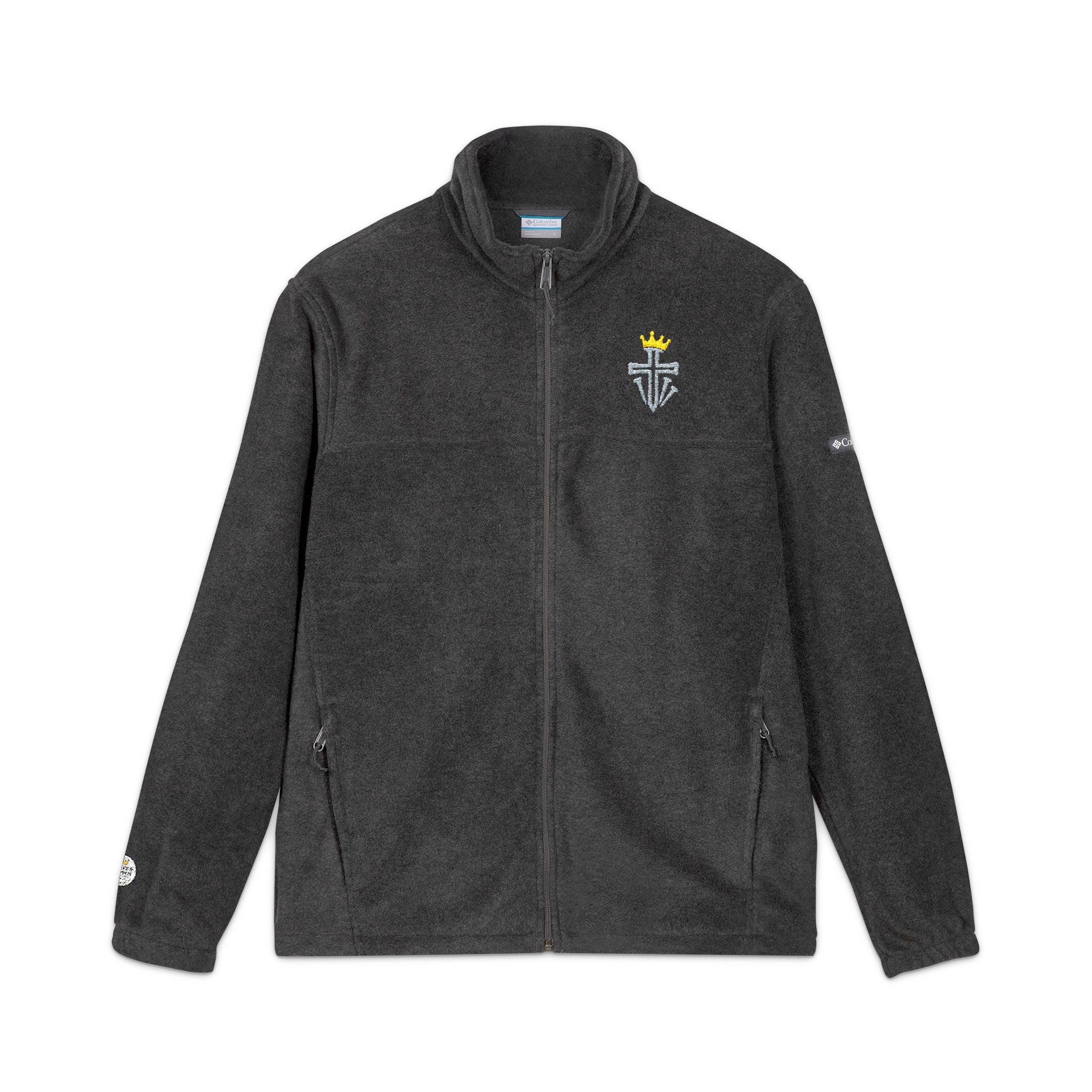 Custom Embroidered Cross and Crown Fleece Jacket