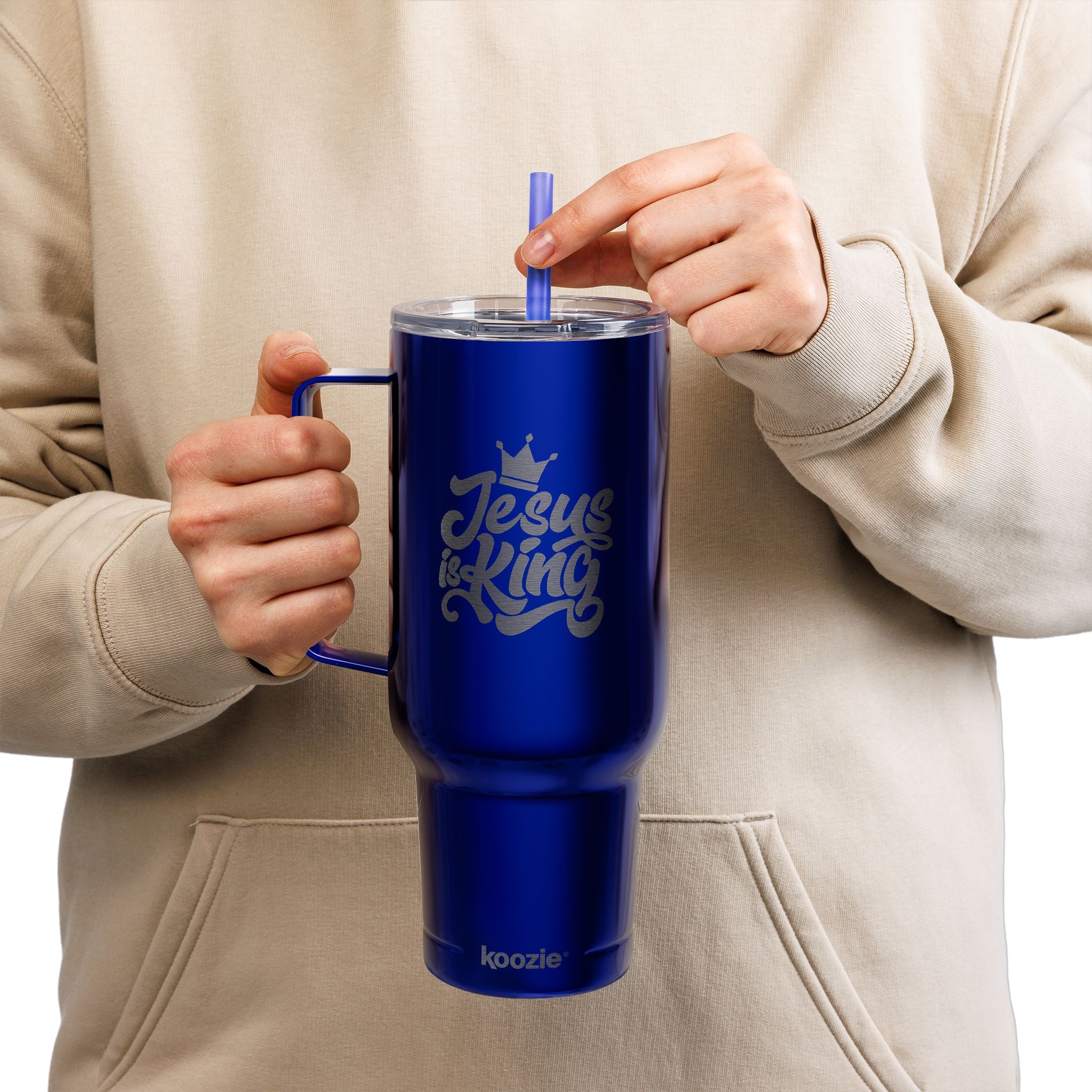 40oz Insulated "Jesus is King" Tumbler with Lid l