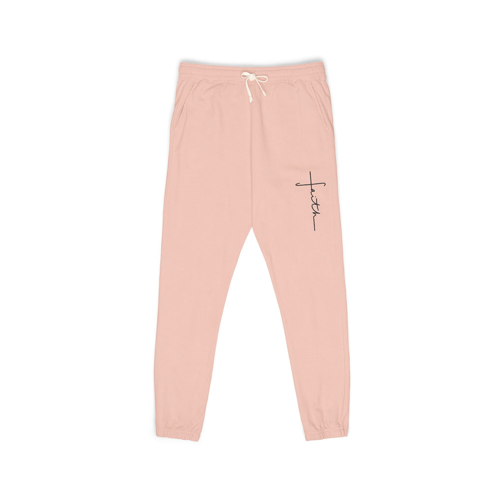 Cozy Fleece Sweatpants with Faith Design