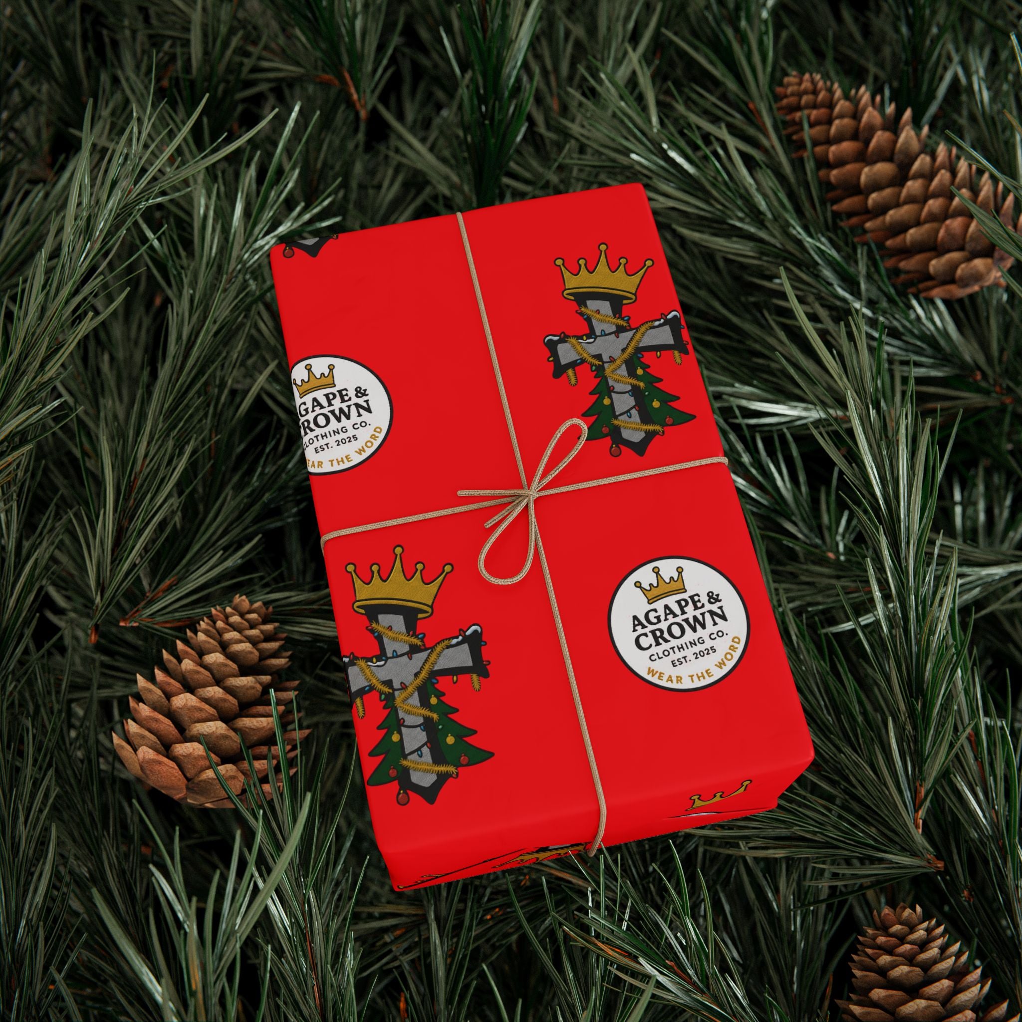 Crowned Cross  Holiday Gift Wrap