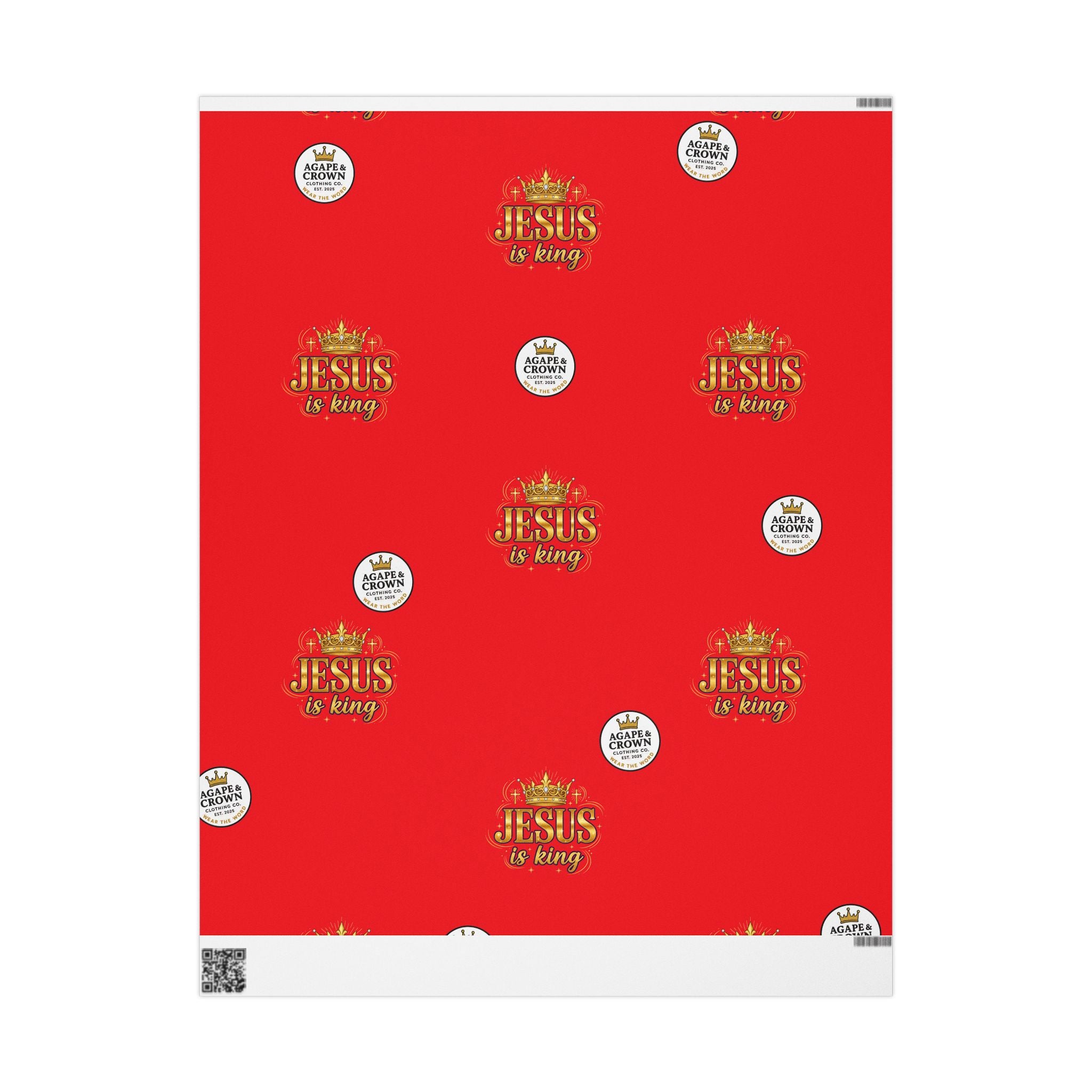 Christmas religious holiday wrap Jesus Is King